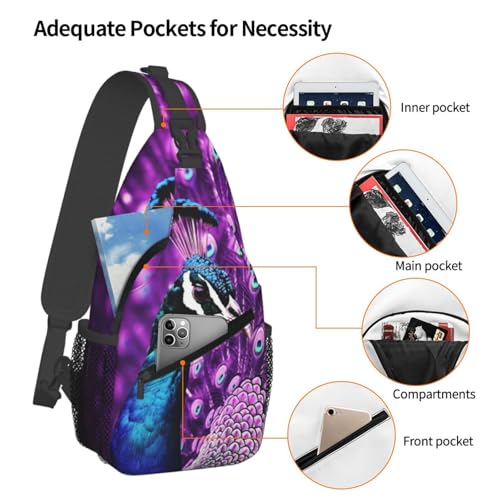 Bolso Cruzado Deportivo para Hombre Negro miniatura 4