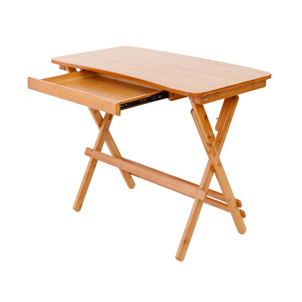 MYUYEE Adjustable Folding Table Height-Adjustable Laptop Desk Portable Writing Desk Space-Saving Lazy Table Multi-Functional Standing Desk