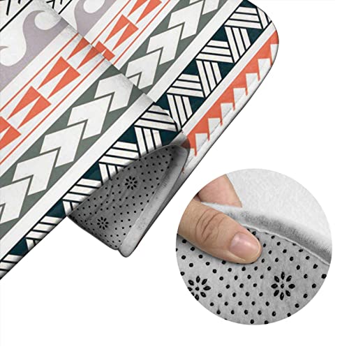 UBINYSS Badematte + Konturmatte + Toilettendeckelbezug, Abstraktes geometrisches Muster 3 Stück Badematten Set, mit rutschfester Klebeunterseite – Bild 6