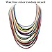 Women Multi Layer Chunky Bib Necklace Magnetic Clasp Wax Line Choker Statement Jewelry(Multicolor)