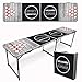 Custom 8-Foot (Regulation Size) Premium Folding Beer Pong Travel Table - Beach Wood