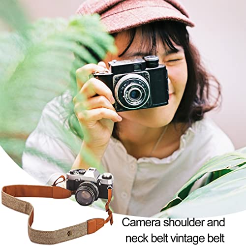 LICHUANUK Pasek na ramię do aparatu, pasek do aparatu, pasek do noszenia w stylu boho, pasek na szyję, do aparatu Canon Fuji, Nikon, Olympus, Panasonic, Nikon, Pentax, Sony (brązowy))