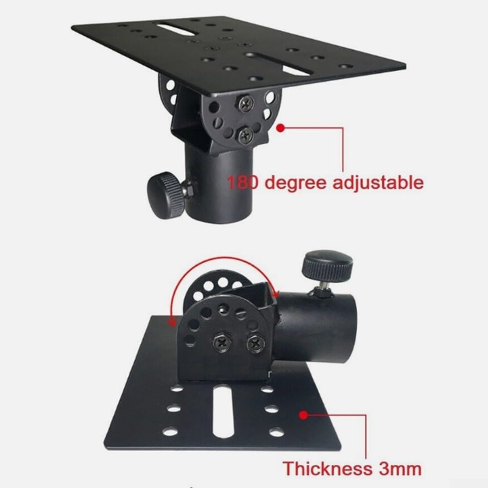 Trépied Rotatif En Métal 35 Mm - Adaptateur Support Haut-Parleur DJ Avec Plateau Réglable 175-110 Mm
