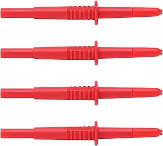 Sonda Pino 4 Pcs Sondas de Perfuração de Fio de Isolamento com Cabos de Teste de Multímetro de Soquete Banana de 4 mm para Teste de Circuito de Tensão Automotiva (vermelho)
