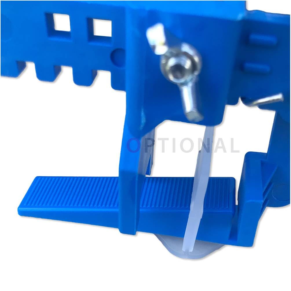 DIAMWOOD - 250 Cales Autonivelantes Pour Carrelage - Largeur 23 mm Longueur 88 mm - Hauteur Réglable 0 à 16 mm - Pose Rapide et Précise des Carreaux