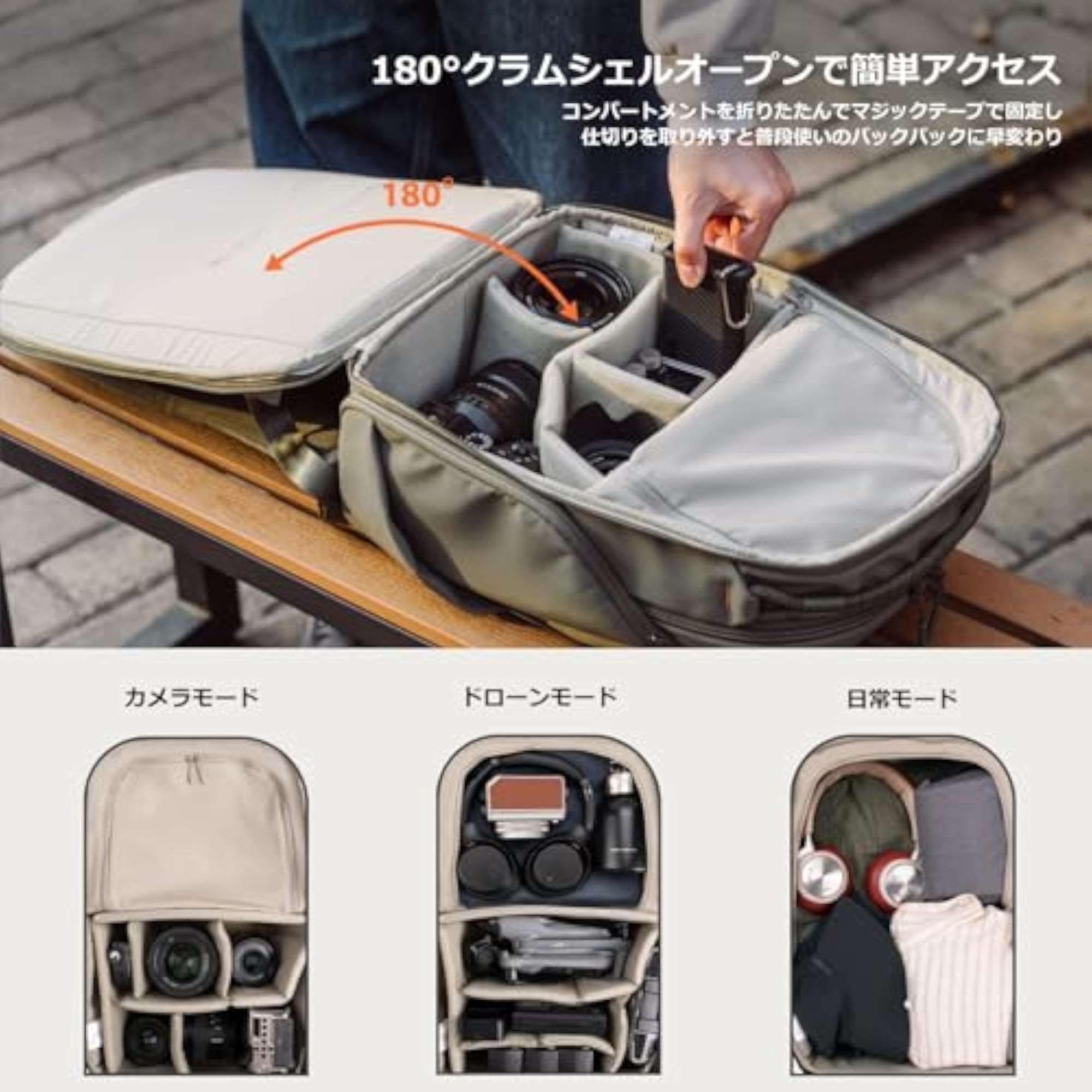 OneGo Lite Backpack Camera Bag for Travel