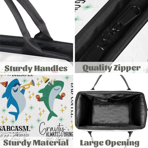 Overnight Weekender Bag for Women Men Cute Animal Shark Waterproof Carry On Travel Duffel Bags with Zipper Lightweight Sports Gym Bag Luggage Workout Handle Bags for Traveling Yoga Camping4