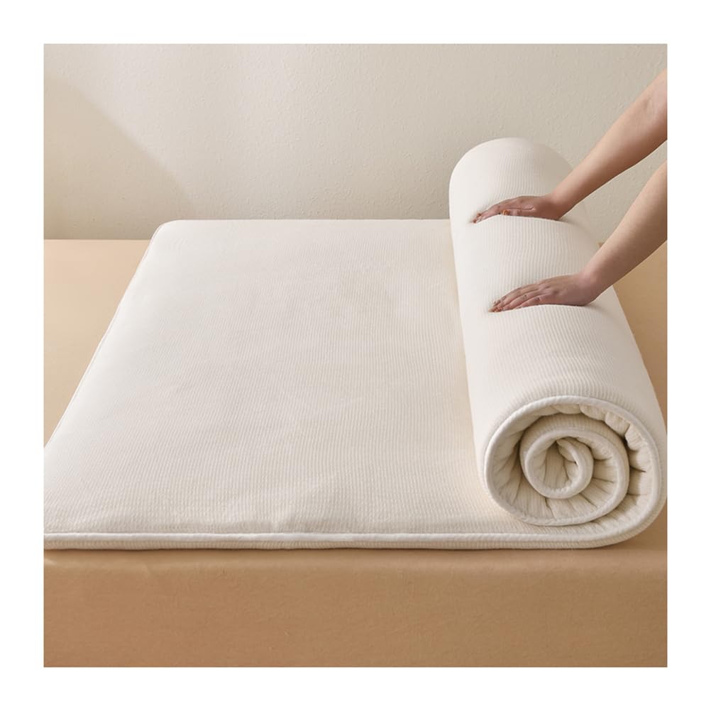 Mswborml Cotton Japanese Floor Mattress Futon Mattress for Adults Portable Tatami Mat, Thicken Sleeping Mattress for Floor, Foldable Mattress Guest Bed Dorm Room Camping Car,90x200cm/35x79in