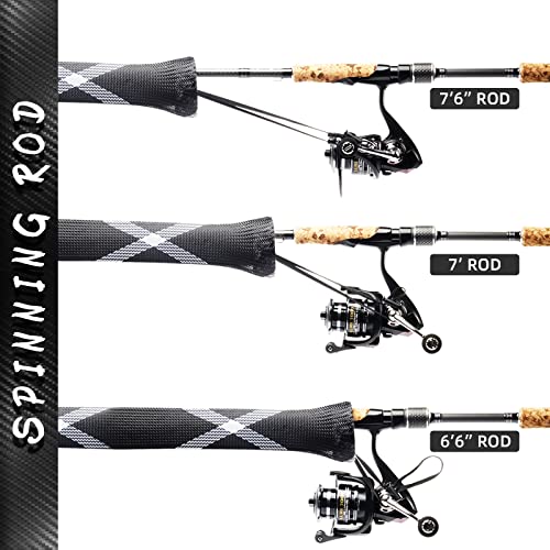 Image of SF Fishing Rod Sock Fishing Rod Sleeve Rod Cover Braided Mesh Rod Protector Pole Gloves Fishing Tools for Spinning Fishing Rod,Casting Rod,Musky Rod, Ice Rod, Fly Rod, Spey Rod