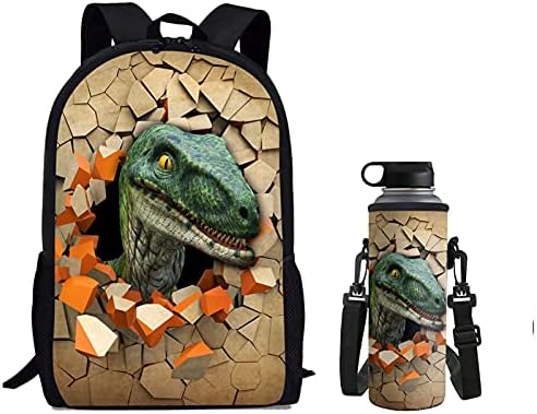 Belidome Frog Mushroom Kids Backpack Set Bottle Holder Bag for Primary Elementary School Girls
