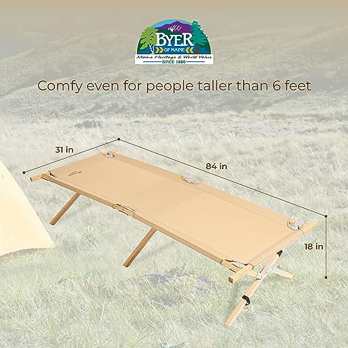 BYER OF MAINE - Maine Heritage Cot, Folding Camping Cot, 375 lbs Capacity - Thumbnail 2