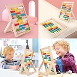 Abacus for Kids, Counting Toys, Wooden Abacus with Multi-Color Beads, Early Educational Toys Counters for Maths, Toddler Learning Arithmetic Calculating Toys - Image 7