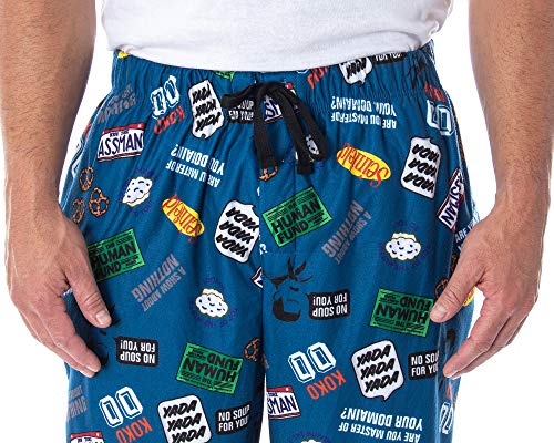 INTIMO Seinfeld TV Men's Show Themed Designs Allover Pattern Adult Sleep Pajama Pants2