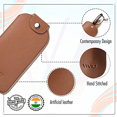 Image of Unisex Specs Self Button Eyewear Dabbi Artificial Leather Soft Case Cover