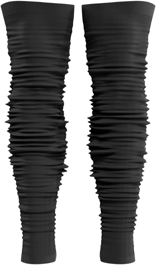 KUTFTBL Pre-Scrunched Football Leg Sleeves with Built-In Hidden Elastic Bands Performance Fabric Above or Below the Knee