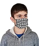 Masque Visage UNS1- CAT1 tissu lavable coton 100%, Avec Barrette Nasale, Made in France, normes AFNOR Imprimé Pirate, Embout élastique réglable, LOT DE DEUX Taille S Enfant (Noir)