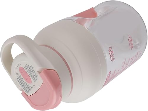 Miniatura 6 de Licuadora portátil, pequeña licuadora con diseño de mango ergonómico, 1.5 L, inalámbrica, gran capacidad para picnic al aire libre (rosa)