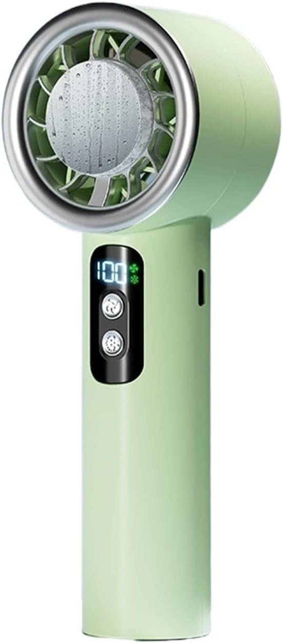 Summer Portable Ice Compress Handheld Turbo Fan 3 Wind Speeds Adjustable Fit For Personal Fan Operated Electric Fan(PURPLE)