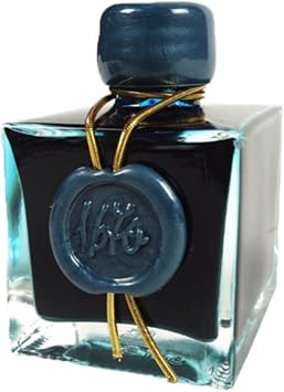 ج. أحبار الذكرى السنوية Herbin 1670 - Gold Sheen 50 ml المعبأة - Emerald of Chivor Emerald Green-Blue Ink