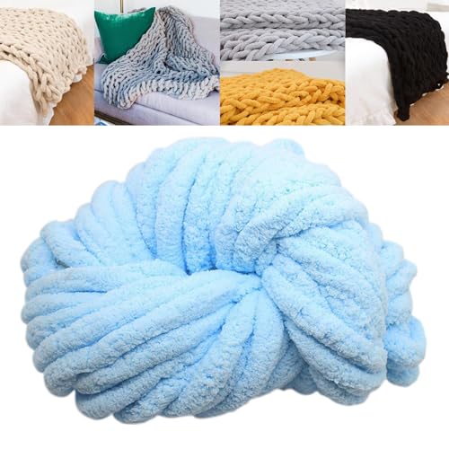 Ailan Fil chenille épais de qualité supérieure en,Bleu clair,20mm – vue 9