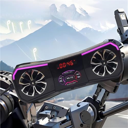 Parlantes para manubrio de motocicleta con audio inalámbrico miniatura 2