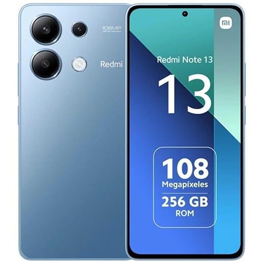 XIAOMI REDMI NOTE 13 8/256G 4G Blue, Ecran 6.67'', Smartphone Débloqué, Batterie mAh 5000, Mémoire ROM 256GO,RAM 8GO, Android 13, Processeur Snapdragon® 685, Gravure en 6nm, huit-coeurs jusqu’à 2,8GHz