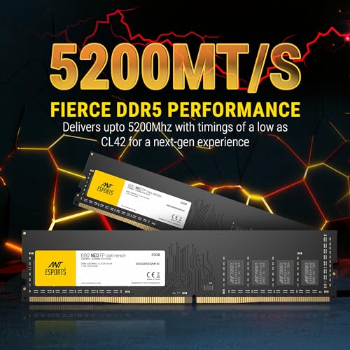 Image of Ant Esports 690 NEO FP 32GB (1 * 32GB) DDR5 5200 MHz CL 42-42-42-84 288-PIN U-DIMM Desktop Memory - AE32GD5U52M16C