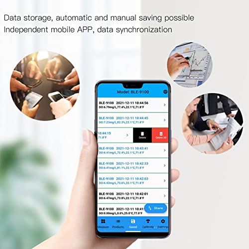 Portable Dissolved Oxygen Meter, Auto Backlight Digital Dissolved Oxygen Do Meter With Single Dual Point Automatic Calibration, Supports App Control, 0.0-30.0Mg/L, 0-300% Saturation Range #TOP2