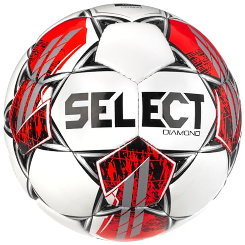 Select Diamond FIFA Basic V23 Ball 120068, Unisex, Soccer Ball, White/Red/Black, 4