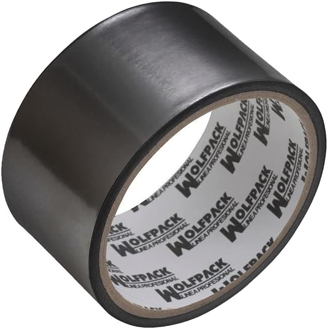 WOLFPACK LINEA PROFESIONAL 14060125 Black Aluminium Adhesive Tape 48 mm x 10 m 66 microns