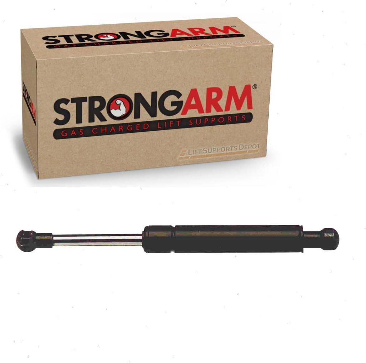 Strongarm 6837 Hood LIFT Support, black and chrome