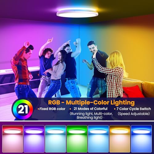 Plafonnier LED Dimmable idéal pour le salon et la chambre à coucher - 3