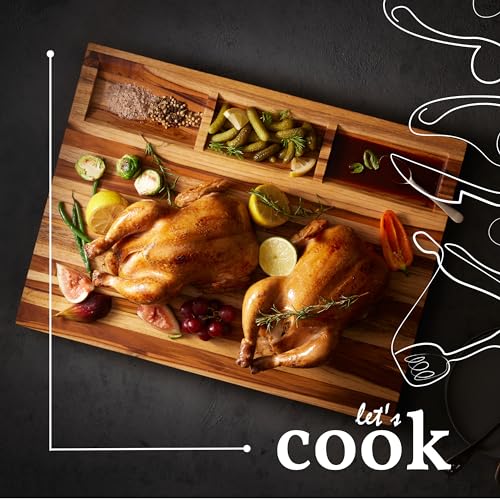 Shumaru-California-Extra-Large-Edge-Grain-Butcher-Block-Cutting-Board-15-Inch-Thick-20-x-15-Made-of-Premium-Teak-Wood-with-Sorting-Compartments-Enhanced-with-Natural-Oil-Treatment
