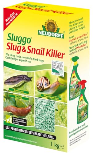 Neudorff Sluggo Slug & Snail Killer 1kg | No Slime Trails, No Visible Dead Slugs | Extremely Resistant to Rain