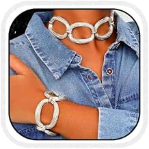 CLOACE Chunky Choker Necklace Set Gold Thick Necklaces Sets Punk Cuban Chain Jewelry Accessories for Women