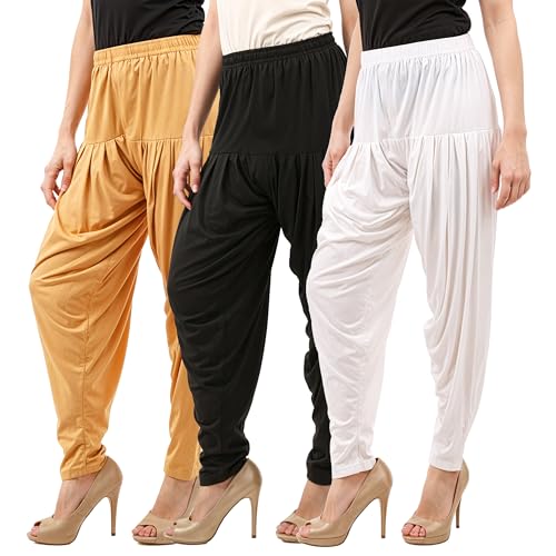 Image of Buy That Trendz Patiala Salwar for Women Relaxed Fit Viscose Patiyala Salwar Harem Bottom Pants