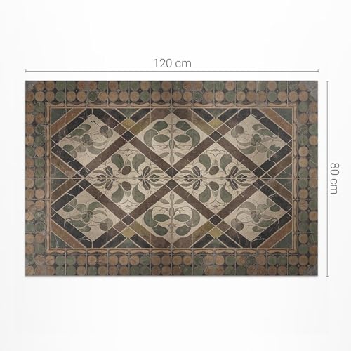 Tapis de terrasse haut de gamme en vinyle rectangle 80x120 cm design - 4