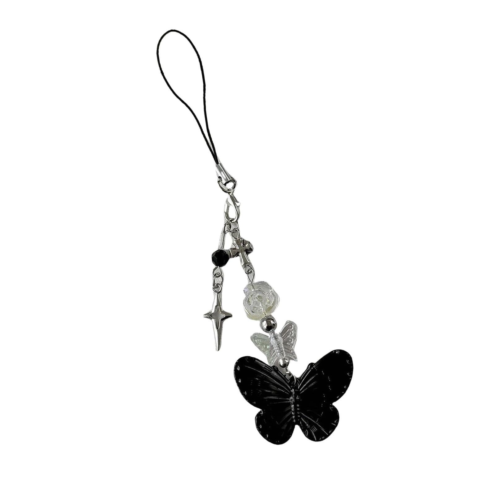 LEIQI Lovely Butterfly Phone Chain Keychain Versatile Butterfly Phone Hanger Keychain Pendant for Stylish and Practical