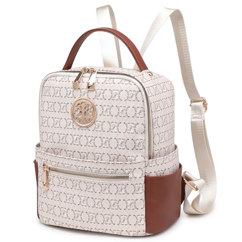 Image of JULIE FERRARO Small Backpack Purse for Ladies Women Fashion Multi Pockets Daypacks with Front Zip Pocket