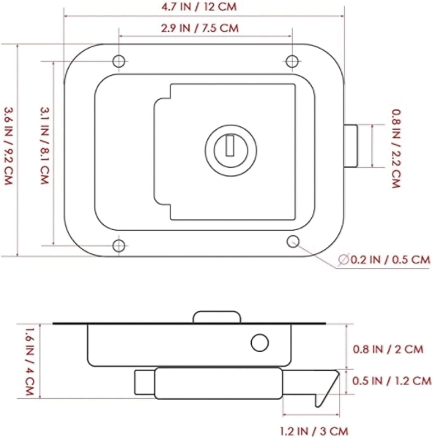 Door Locks, and Heavy Duty Door Lock for RVs, Fire Trucks, Cars, Trailers, Car Tool Boxes