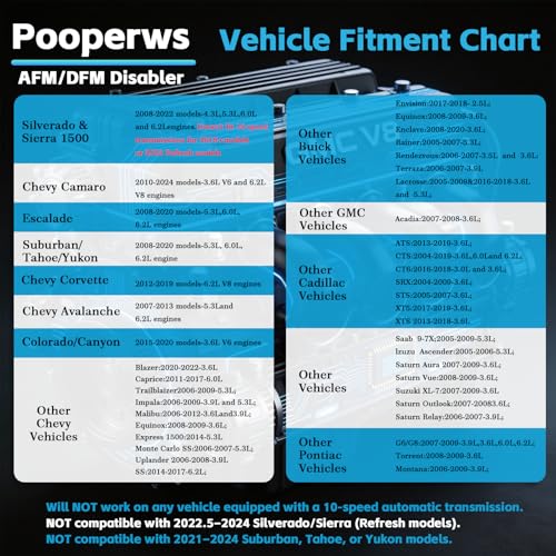 Image of AFM DFM DOD Disabler American Design, Compatible with GM V6 V8 4.3L 5.3L 6.0L 6.2L, Fit Chevy Silverado GMC Sierra Yukon Cadillac Escalade, Automotive Fuel Injection Electronic Control Units