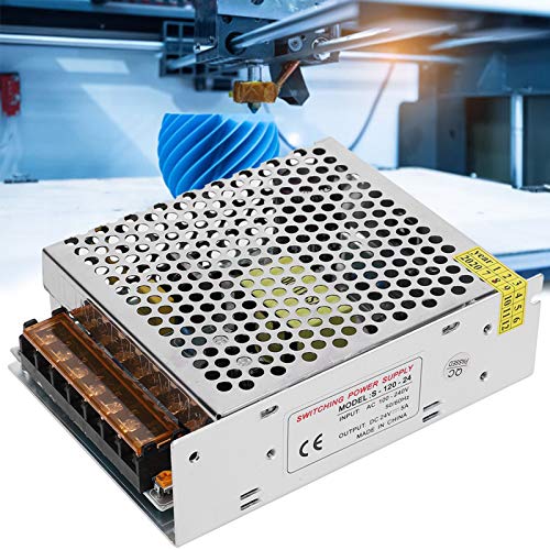 Image of AC to DC Converter, Aluminum Alloy Switch Power Supply Driver Adapter, DC24V LED Screen Strip Light 3D Printer Power Supply(S-120-24(24V /5A /120W)AC100-240V)