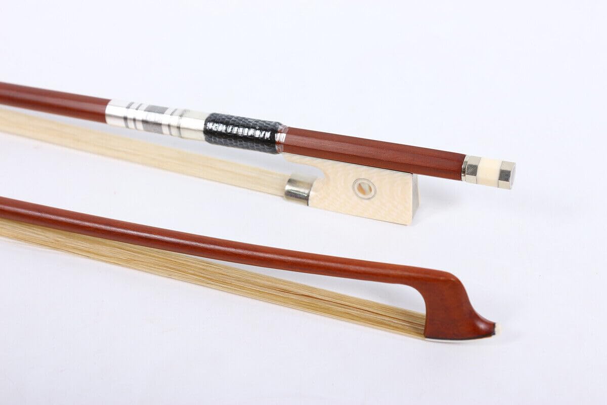 Yinfente Arco de violín avanzado 4/4, tamaño completo, madera de Brasil, gran equilibrio, arco AAA, arcos de violín para principiantes y profesionales