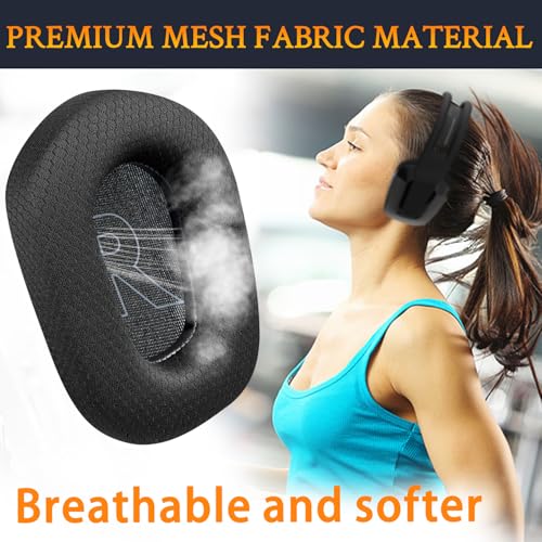 Image of SOULWIT Mesh Fabric Professional Earpads Replacement for Logitech G733 G535 G335 Lightspeed Wireless Gaming Headset, Ear Pads Cushions with Comfort Noise Isolation Foam - Black