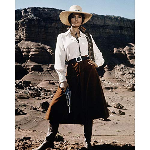 Affiche poster photo de film femme cowboy western revolver original vintage 91x121cm deco murale