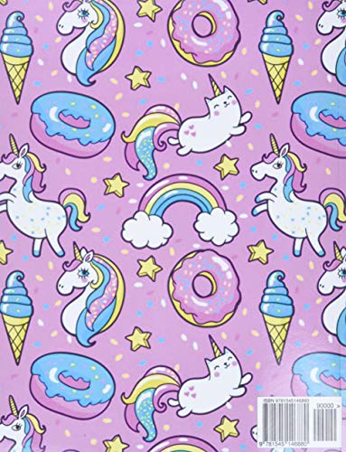 Sketchbook: Cute Unicorn Kawaii Sketchbook For Girls With 100+ Pages Of 8.5"X11" Blank Paper For Drawing, Doodling Or Learning To Draw (Sketch Books For Kids) #TOP1