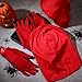 Coume 8 Pcs Halloween Faceless Mask and Gloves Full Face Mask Spandex Gloves Head Spandex Hood Cosplay Adult Costume(Red)