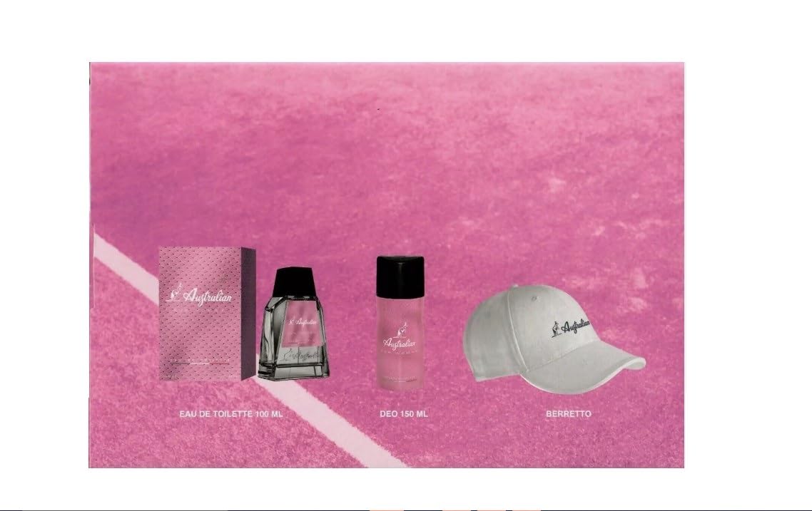 AUSTRALIAN FOR WOMAN ROSA EAU DE TOILETTE Ml. 100 + DEODORANTE ML.150+BERRETTO