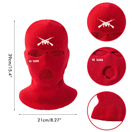 Nueva máscara de esquí con 3 agujeros para invierno, balaclava con capucha para hombres y mujeres, deportes al aire libre, ciclismo, esquí, correr, blanco miniatura 2
