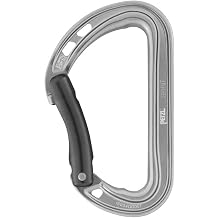 Petzl, Spirit Carabiner Bent Grey, Lightweight, Versatile Carabiner for Sport Climbing